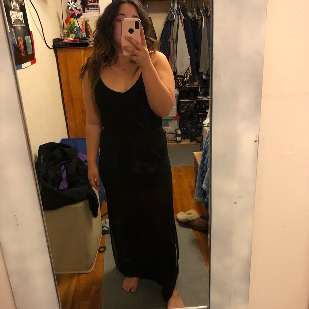 Black maxi dress